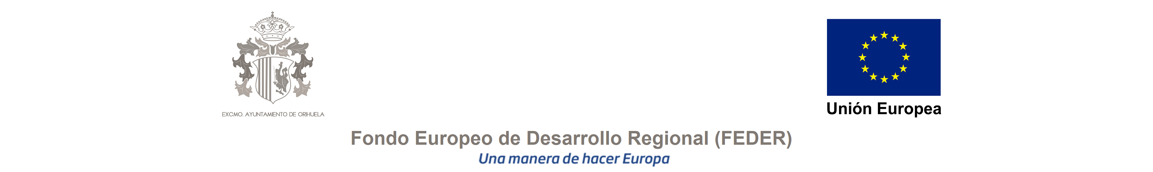 Logos de la cabecera del sitio web EDUSI del Ayuntamiento de Orihuela